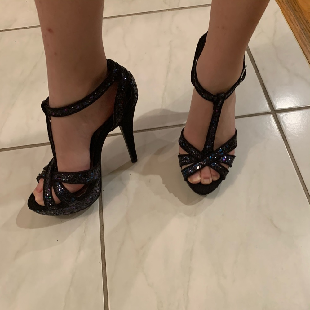 Sparkly Navy High Heels